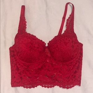 Victoria’s Secret Red Lace Bustier
